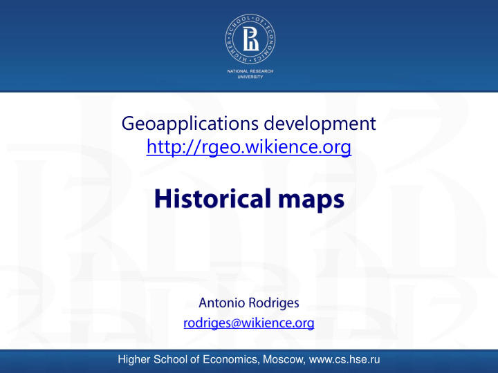 geoapplications development http rgeo wikience org