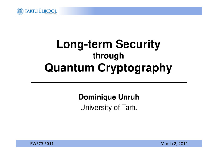 long term sec rit long term security