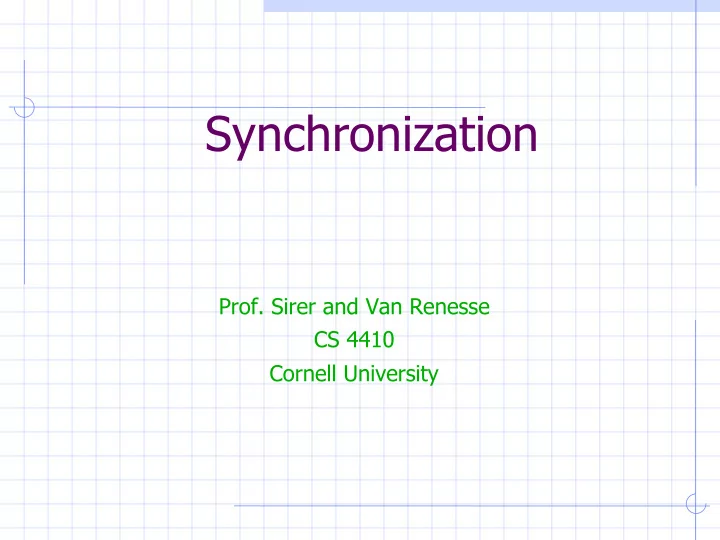 synchronization