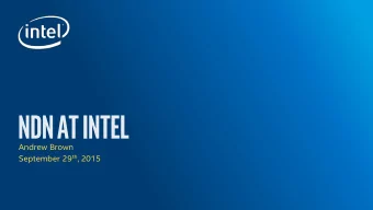 Andrew Brown September 29 th , 2015  Background  We build integrated, secure, end-to-end telemetry