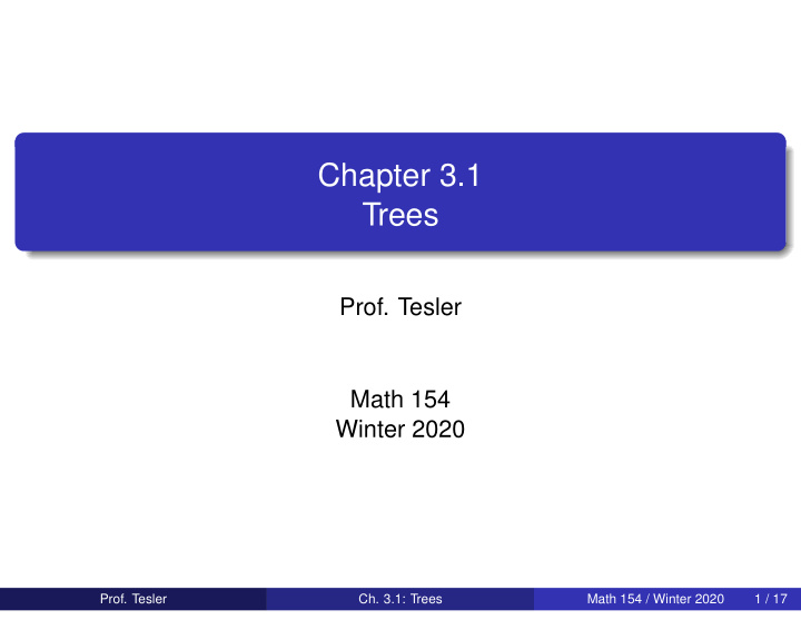 chapter 3 1 trees