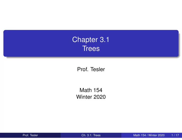 chapter 3 1 trees