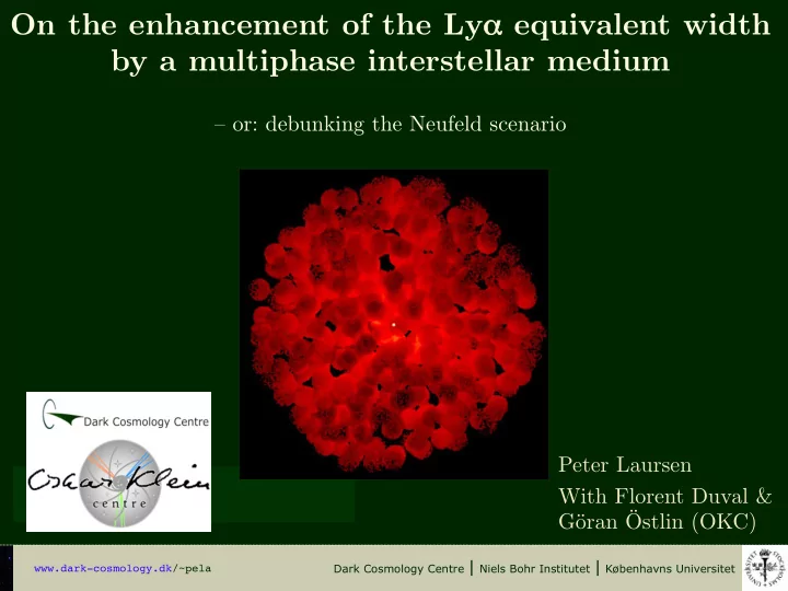 on the enhancement of the ly equivalent width by a