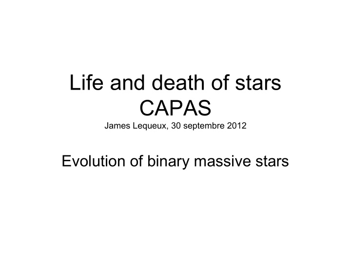 life and death of stars capas