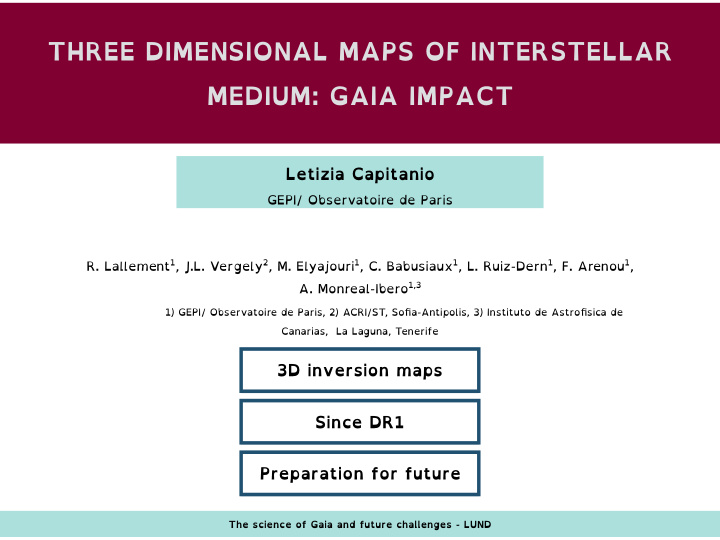three dimensional maps of interstellar medium gaia impact