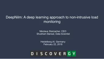 DeepNilm: A deep learning approach to non-intrusive load  monitoring  Nikolaus Starzacher, CEO
