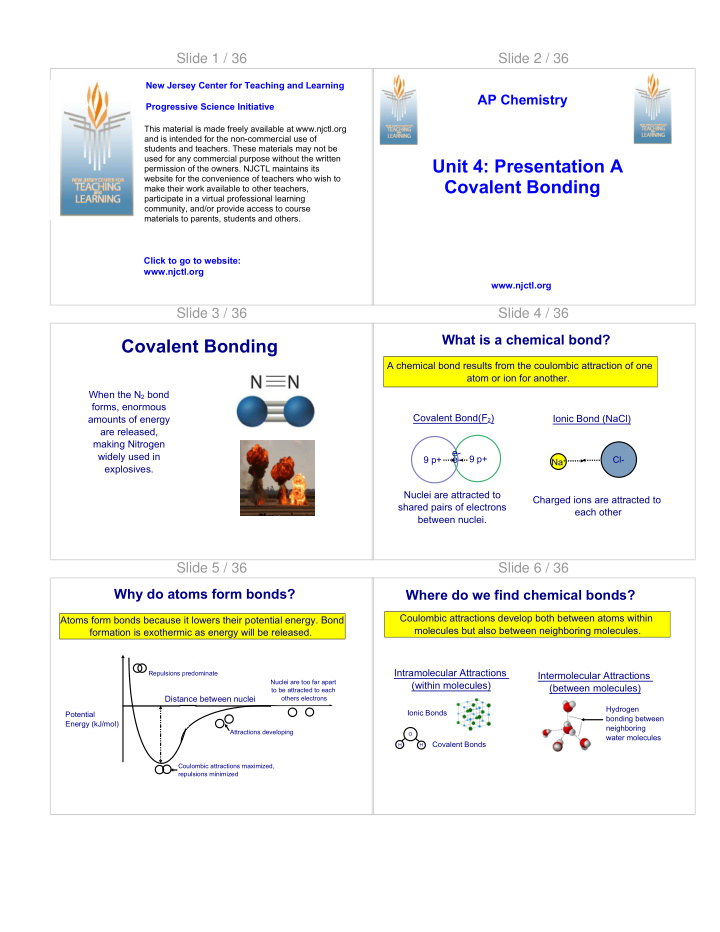 covalent bonding