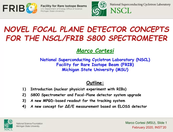 novel focal plane detector concepts