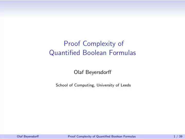 proof complexity of quantified boolean formulas