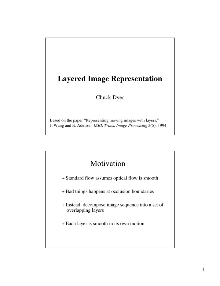 layered image representation