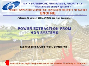 ENGI NE  ENGI NE  Potsdam, 12 January 2007, ENGINE Mid-  Potsdam, 12 January 2007, ENGINE Mid