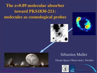The z=0.89 molecular absorber  toward PKS1830-211:  molecules as cosmological probes  Sbastien