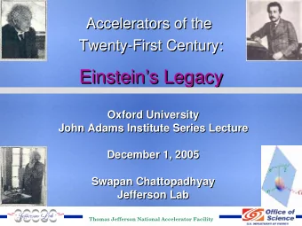 Einsteins Legacy  Einsteins Legacy  Oxford University  Oxford University  John Adams