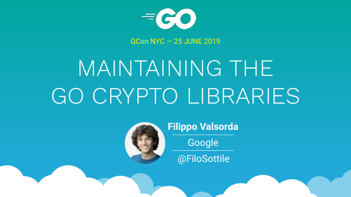 maintaining the go crypto libraries
