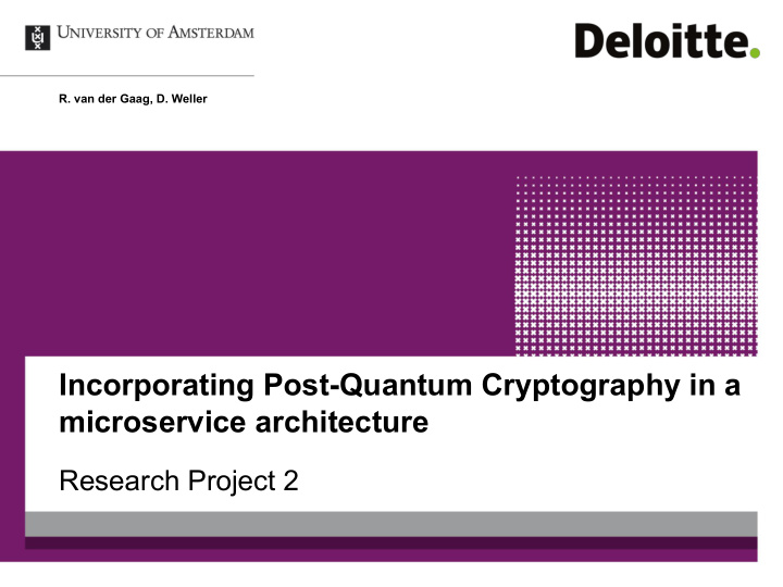 incorporating post quantum cryptography in a microservice