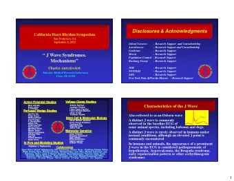 Lead II ECG (dog)  Hypothermia (24.5 C)  Yan and Antzelevitch. Circulation 93:372-379, 1996  2