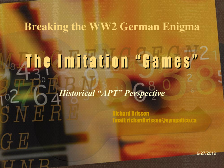 breaking the ww2 german enigma