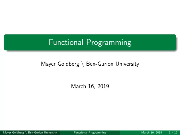 functional programming