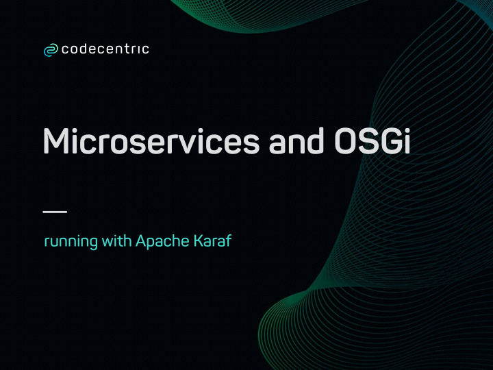 microservices and osgi