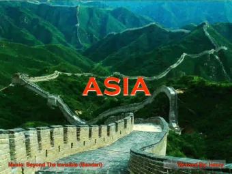 ASIA  Music: Beyond The lnvisible (Bandari)  Revised By: Henry  Afghanistan - The Historic Blue