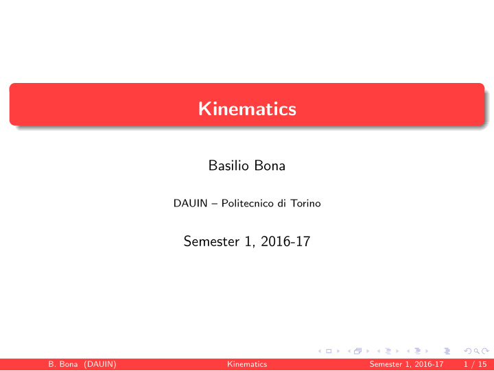 kinematics