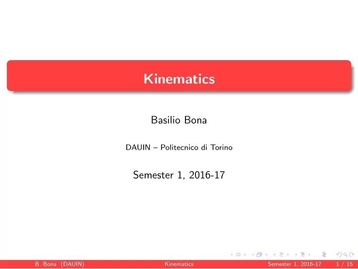 kinematics