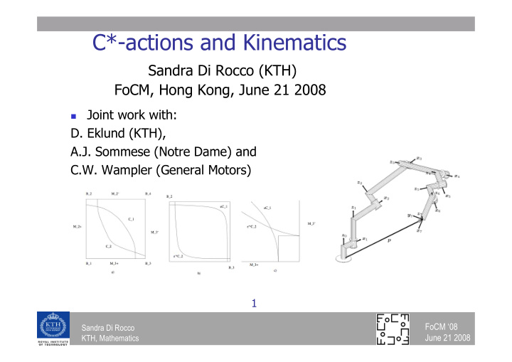 c actions and kinematics