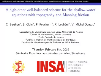 A high-order well-balanced scheme for the shallow-water  equations with topography and Manning