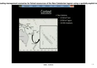 Evaluating management scenarios for fished ressources of the New Caledonian lagoon using a