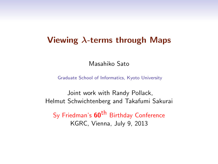 viewing terms through maps