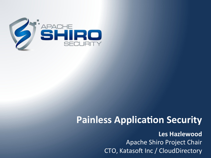 painless applica on security