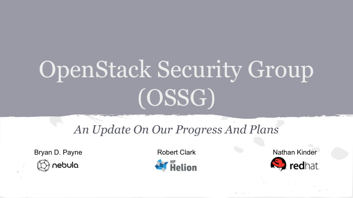 openstack security group ossg