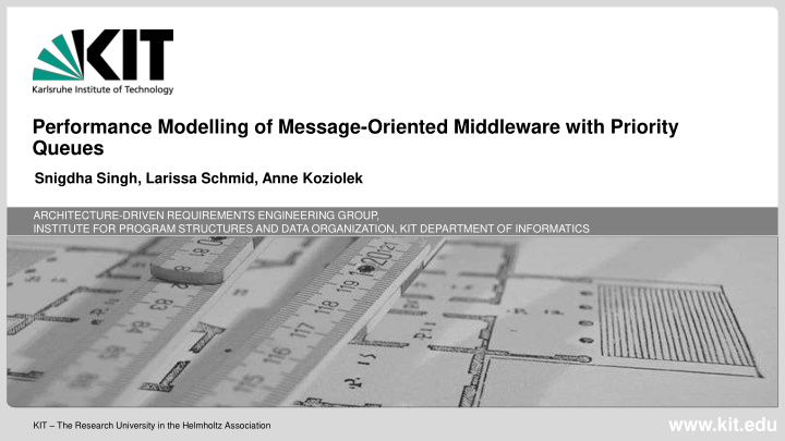 performance modelling of message oriented middleware with