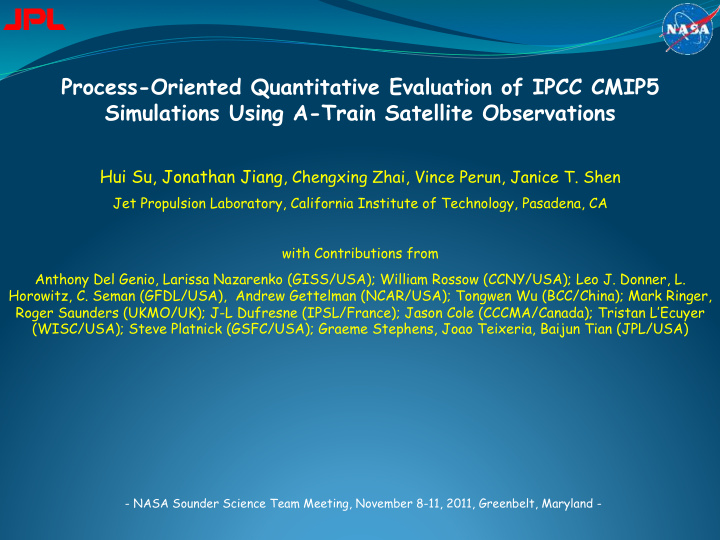 simulations using a train satellite observations