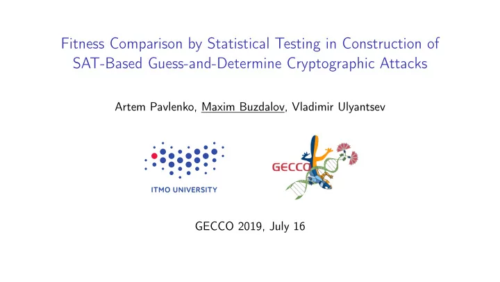 fitness comparison by statistical testing in construction