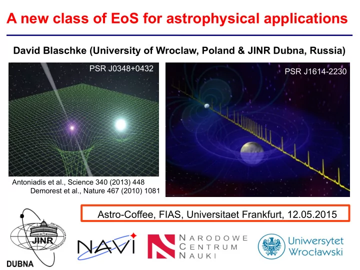 a new class of eos for astrophysical applications