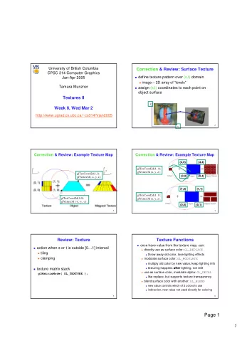 Page 1  1  Texture Pipeline  Texture Pipeline  Compute  Use projector  Use corresponder  t  eye