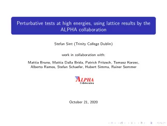 A  LPHA  Collaboration  October 21, 2020 References,  s by the ALPHA collaboration: