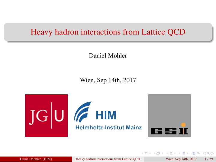 heavy hadron interactions from lattice qcd