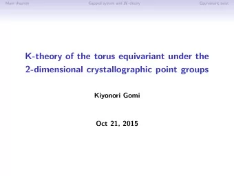 K-theory of the torus equivariant under the  2-dimensional crystallographic point groups  Kiyonori