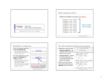Whats going on here?  Results from multiple runs of the same program:  Flipping a coin: Heads!