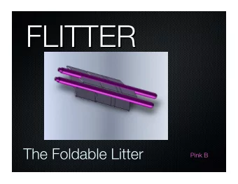 FLITTER  FLITTER  The Foldable Litter  Pink B  Our Vision  Our Vision  Our Vision  Our Vision  A
