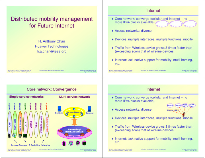 distributed mobility management