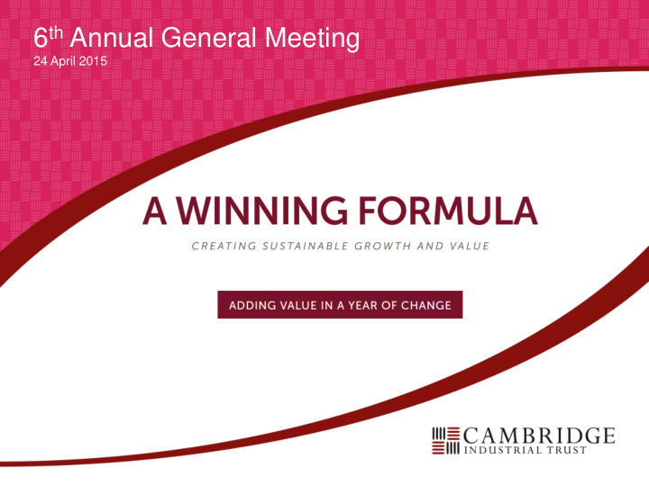 6 th annual general meeting