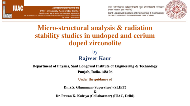 micro structural analysis radiation