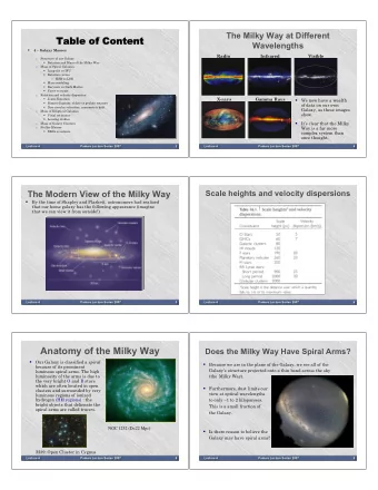 Table of Content  Wavelengths    4  Galaxy Masses  Radio  Infrared  Visible  Structure of our