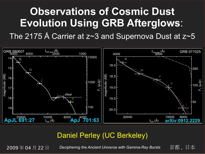 observations of cosmic dust