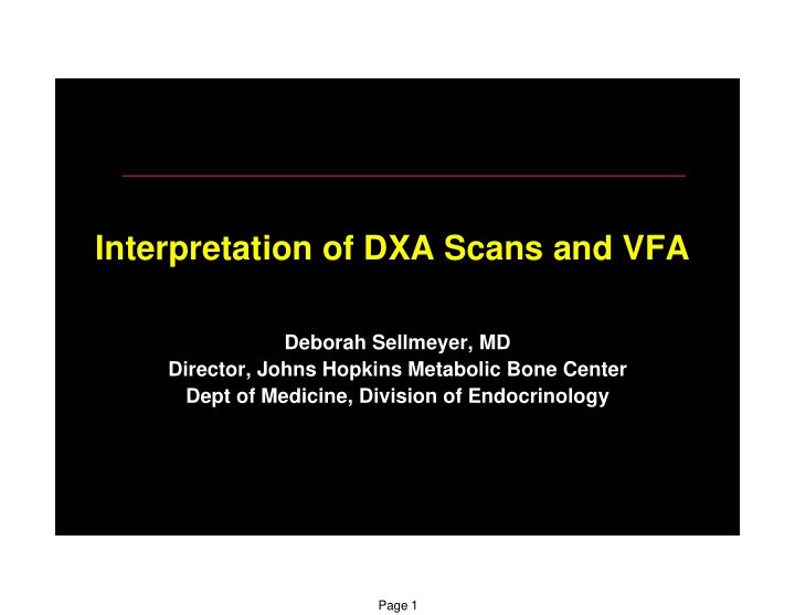 interpretation of dxa scans and vfa