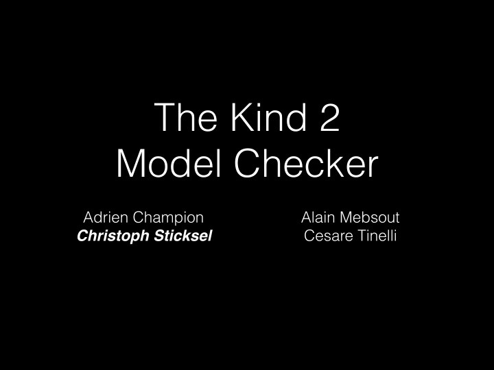 the kind 2 model checker