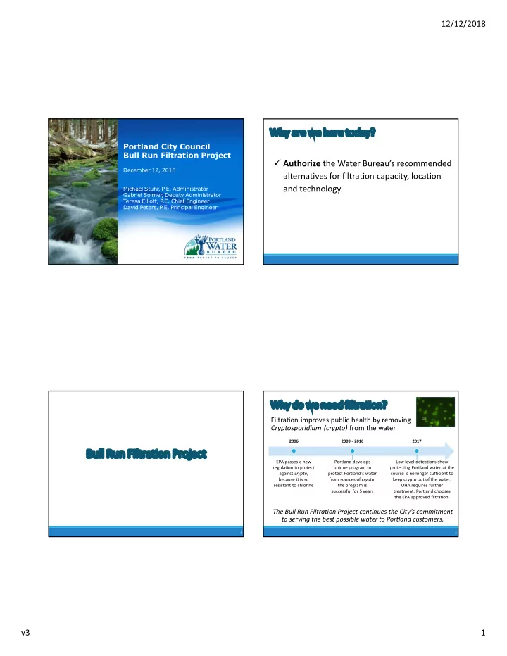bull run filtration project